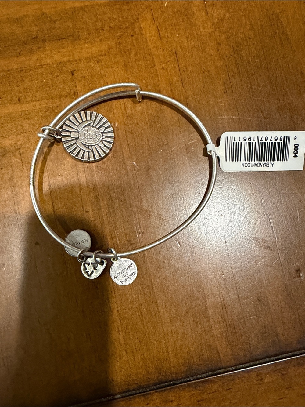 Silver Sea Turtle Charm Bangle Bracelet - Women Accessories